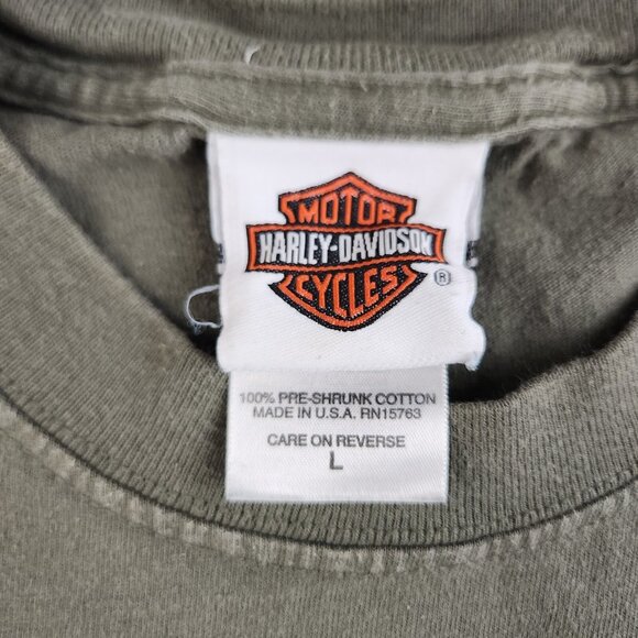VTG Harley Davidson Shirt Mens Large Ft Walton Florida USA Made Heritage Cycles - Picture 7 of 9